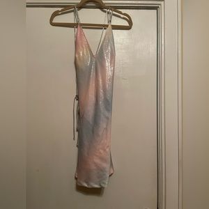 Sugar Thrillz Pastel Rainbow Sequined Dress